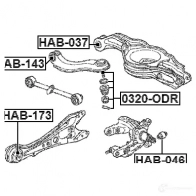 Сайлентблок FEBEST 6GYDN U1 4056111081335 hab173 3826483 - Изображение 2