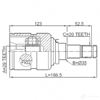 Шрус граната FEBEST 0111zze132lh YU 8D58 4056111107905 1059442864 - Изображение 2