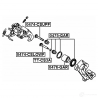 Поршень тормозного суппорта FEBEST 1270593538 0476gar 4056111105055 LM VT7 - Изображение 2