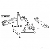Сайлентблок FEBEST 3825831 4056111117119 bzab052 4YGCK C3 - Изображение 2
