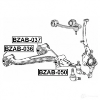 Сайлентблок FEBEST 4056111116860 0XK55 B bzab050 3825829 - Изображение 2