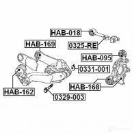 Сайлентблок FEBEST 3826479 hab169 M X25OX 4056111056487 - Изображение 2