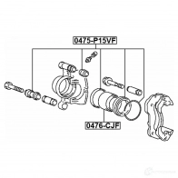 Ремкомплект суппорта FEBEST 4056111107509 3823269 0475p15vf RMD6 VRZ - Изображение 2