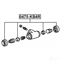 Ремкомплект суппорта FEBEST U2 KLV 4056111065700 0475kb4r 3823265 - Изображение 2