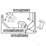 Ремкомплект колодок FEBEST IW9L ID 0175azt250f1 3821523 4056111004648 - Изображение 2
