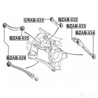 Сайлентблок FEBEST 4056111094922 BIX LI 3825813 bzab034 - Изображение 2