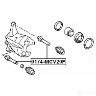 Направляющий болт тормозного суппорта FEBEST WZ FO4 4056111021416 3821488 0174mcv20f - Изображение 2