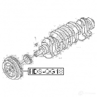 Шкив коленвала FEBEST ndsqg18 JFAD OHW 4056111061016 1423716130 - Изображение 2