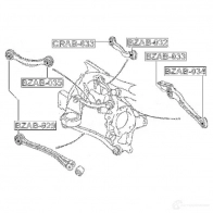 Сайлентблок FEBEST FF8 194O 4056111094267 3825811 bzab032 - Изображение 2