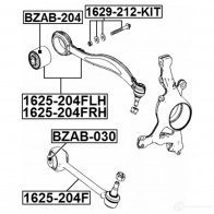 Сайлентблок FEBEST 3825809 bzab030 NJLMM 8I 4056111082066 - Изображение 2