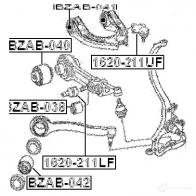 Сайлентблок FEBEST bzab041 3825820 OCPU 9OQ 4056111094120 - Изображение 2