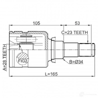 Шрус граната FEBEST 0111nlp10rh 4056111099828 3820937 NS LMD7C - Изображение 2