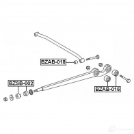 Сайлентблок FEBEST 4056111059280 3825795 bzab016 55DD 66T - Изображение 2
