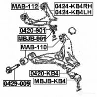 Рычаг FEBEST 0424kb4lh 3823191 4056111090764 D 3ANVQX - Изображение 2