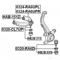 Сайлентблок FEBEST XTWKF6 9 3826465 hab151z 4056111040257 - Изображение 2