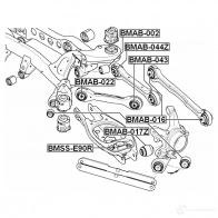 Опора амортизатора FEBEST YCAU C 3825777 bmsse90r 4056111110240 - Изображение 2