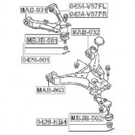 Рычаг FEBEST Z306 AC4 4056111081106 0424v97fl 3823195 - Изображение 2