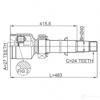 Шрус граната FEBEST 3820918 JMQ G8D 0111gsv40rh 4056111052847 - Изображение 2