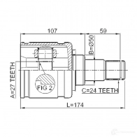 Шрус граната FEBEST 3820917 F9C66L 7 4056111052519 0111gsv40lh - Изображение 2