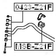 Стойка стабилизатора, тяга FEBEST 3823176 QII3 B 4056111033235 0423z21f - Изображение 2