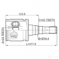 Шрус граната FEBEST 0111gsu40rh 3820915 41MI 3BE 4056111096957 - Изображение 2