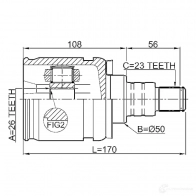 Шрус граната FEBEST 7YHA 5 3820914 0111gsu35lh - Изображение 2