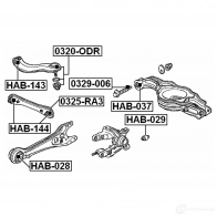 Сайлентблок FEBEST hab144 4056111013909 M 1F17 3826460 - Изображение 2