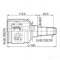 Шрус граната FEBEST 4056111036779 3820909 6 JQQIH 0111grj120 - Изображение 2