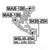 Шаровая опора FEBEST 0420z34 4056111021294 YRX X2QD 3823102 - Изображение 2