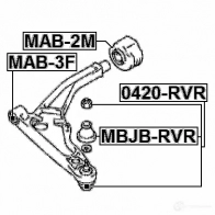 Шаровая опора FEBEST 4056111020884 0420rvr 3823098 W15 P7 - Изображение 2