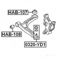 Сайлентблок FEBEST K16H EN9 hab108 4056111024448 3826440 - Изображение 2