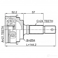 Шарнирный комплект, приводной вал FEBEST 6510-005 XQ 2LU6 1440023459 - Изображение 2