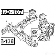 Сайлентблок FEBEST 70V KCW4 3826439 hab107 4056111026411 - Изображение 2