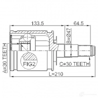 Шрус граната FEBEST 3820907 0111fzj100 4056111043968 WB 2A04U - Изображение 2
