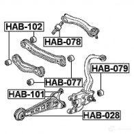 Сайлентблок FEBEST 4056111082165 hab101 O OPTVE7 3826437 - Изображение 2