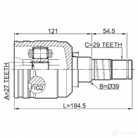 Шрус граната FEBEST 3821929 4056111098401 MB3A9 44 0211a32mtlh - Изображение 2