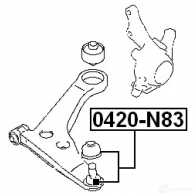 Шаровая опора FEBEST 4056111020860 3823094 0420n83 THXC 1Z - Изображение 2