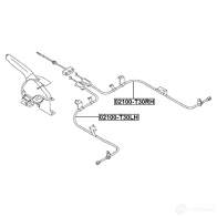 Тросик, cтояночный тормоз FEBEST 4O6 KJZ 1440022846 02100-T30RH - Изображение 2