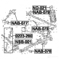 Сайлентблок FEBEST 4056111003405 nab078 3828125 6 GLZ2MQ - Изображение 2