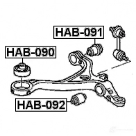 Сайлентблок FEBEST 0DII X 4056111009254 hab092 3826430 - Изображение 2