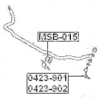 Стойка стабилизатора, тяга FEBEST 2 XWA6I5 4056111064338 0423901 3823142 - Изображение 2