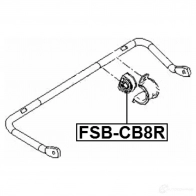Втулка стабилизатора FEBEST fsbcb8r 4056111109848 3826357 8CBS OD - Изображение 2