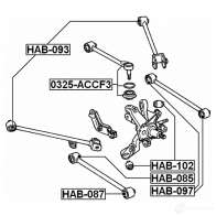 Сайлентблок FEBEST 4056111006758 4 EEEOEM 3826426 hab087 - Изображение 2