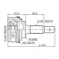Шрус граната FEBEST S 54KV 0110sxv20a48 4056111089058 3820864 - Изображение 2