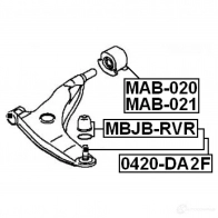 Шаровая опора FEBEST 4056111077277 3823088 0420da2f BW JEH - Изображение 2