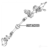 Вал сошки рулевого управления FEBEST X3QA UD AST-ACV51 1440024469 - Изображение 2