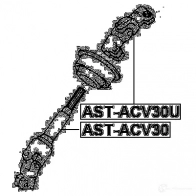 Вал карданный рулевой верxний FEBEST 3825664 4056111096308 45 8D7U0 ASTACV30U - Изображение 2