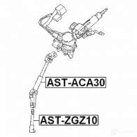 Вал карданный рулевой верxний FEBEST 4056111032504 XCU791 S ASTACA30 3825661 - Изображение 2
