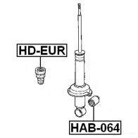 Втулка амортизатора FEBEST 4056111008912 3826417 hab064 P 0ZSICG - Изображение 2