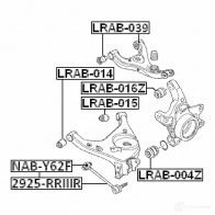 Сайлентблок FEBEST lrab039 1K NVQP 1424515090 4056111122397 - Изображение 2